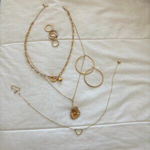 Lot of Gold Custom Jewelry  Rings Necklace Bracelets Earrings